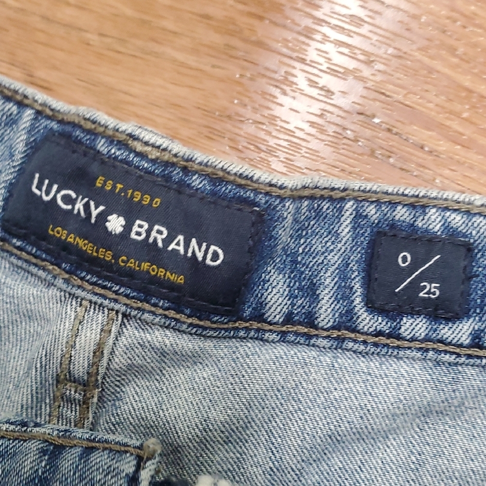 Lucky Brand Light Blue Distressed Jean Shorts - Picture 8 of 9